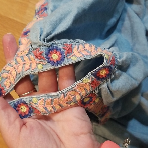 Milkshake blue dress with embroidery girls size 8 EUC - Picture 9 of 12